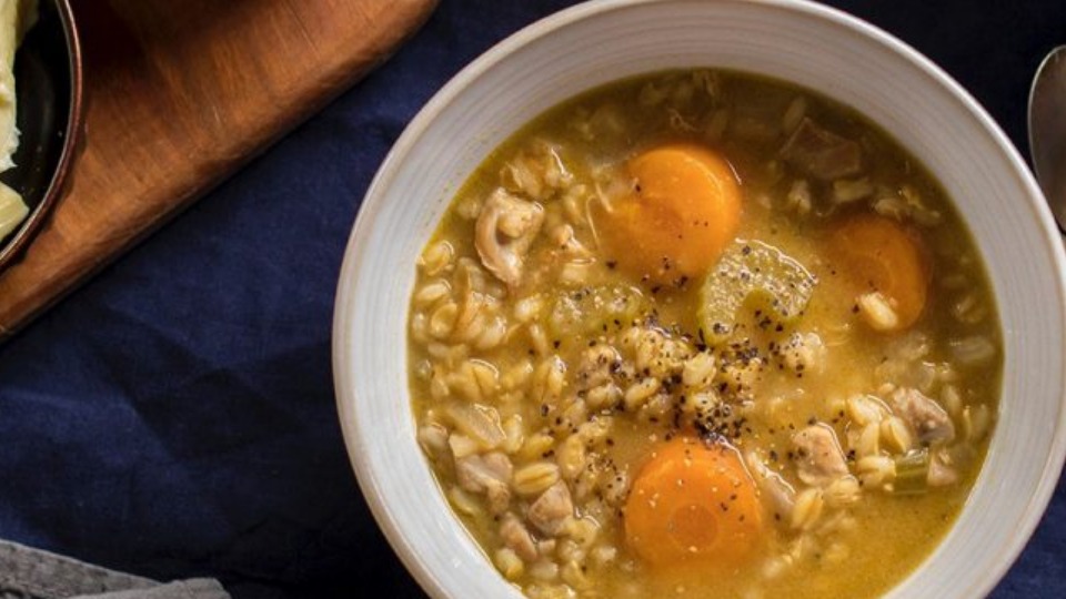 Lemony Chicken Barley Soup (Instance 1) — Instance — Interactive video experience
