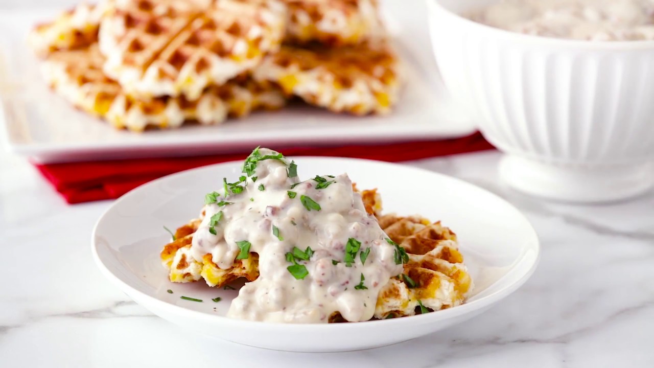 Waffle Biscuits and Gravy | Betty Crocker Recipe (Instance 1) — Instance — Interactive video experience