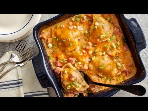Ham and Cheddar Pierogi Bake | Betty Crocker Recipe (Instance 1) — Instance — Interactive video experience
