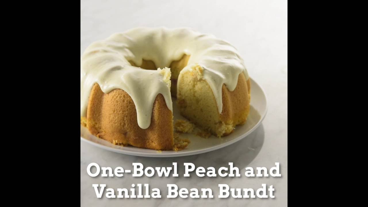 One Bowl Peaches and Vanilla Bean Bundt Cake (Instance 1) — Instance — Interactive video experience