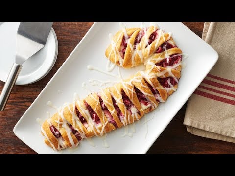 Raspberry-Cream Cheese Candy Cane Crescent Danish | Pillsbury Recipe (Instance 1) — Instance — Interactive video experience