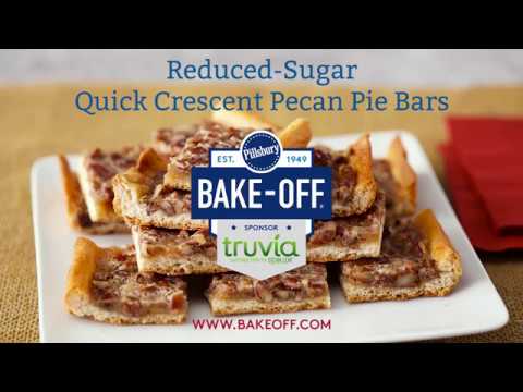 Reduced Sugar Quick Crescent Pecan Pie Bars | Pillsbury Bake-Off®-Inspired Recipe featuring Truvía™ (Instance 1) — Instance — Interactive video experience