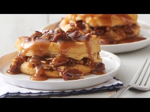 Pecan Praline-Stuffed Breakfast Biscuit Sandwiches (Instance 1) — Instance — Interactive video experience