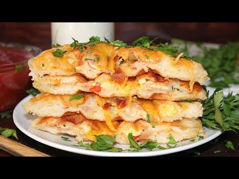 Western Omelet-Stuffed Biscuit Waffles (Instance 1) — Instance — Interactive video experience