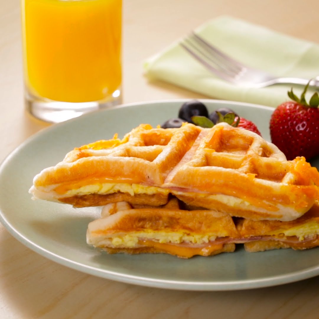 Ham Egg and Cheese Biscuit Wafflewiches (Instance 1) — Instance — Interactive video experience