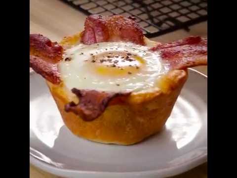 Easy Bacon and Egg Crescent Cups (Instance 1) — Instance — Interactive video experience