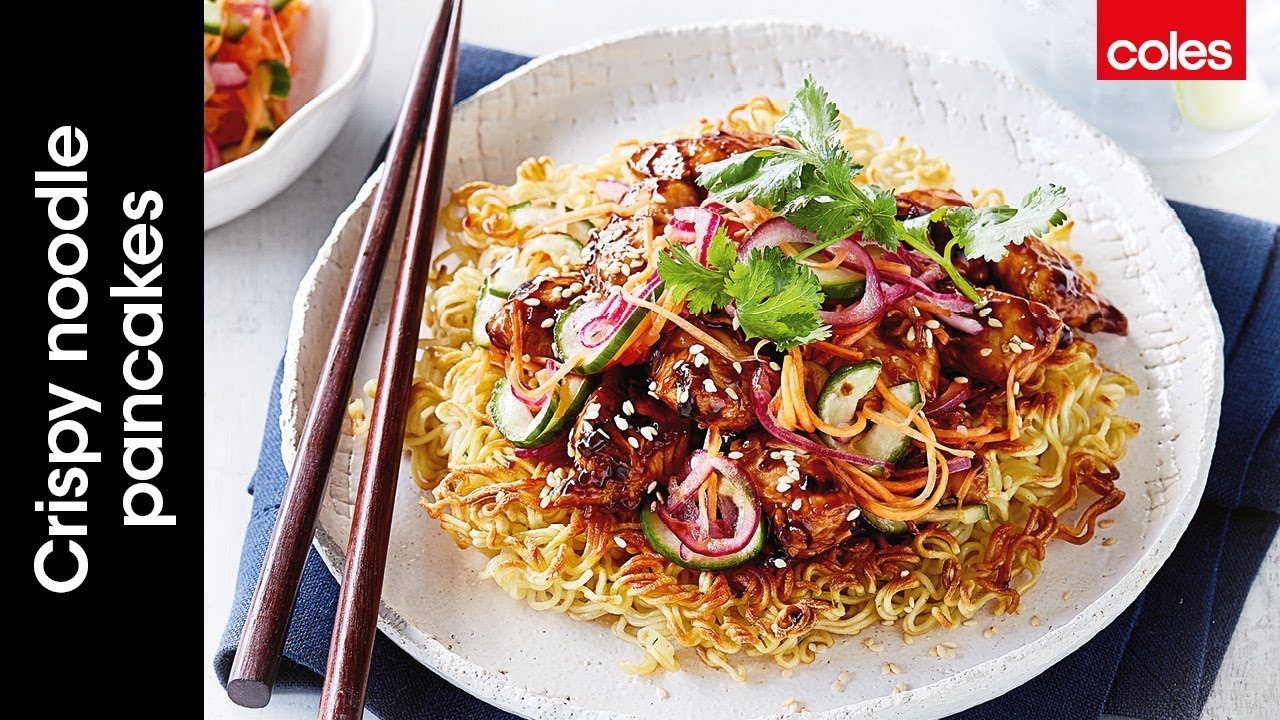Crispy noodle pancakes with teriyaki chicken (Instance 1) — Instance — Interactive video experience