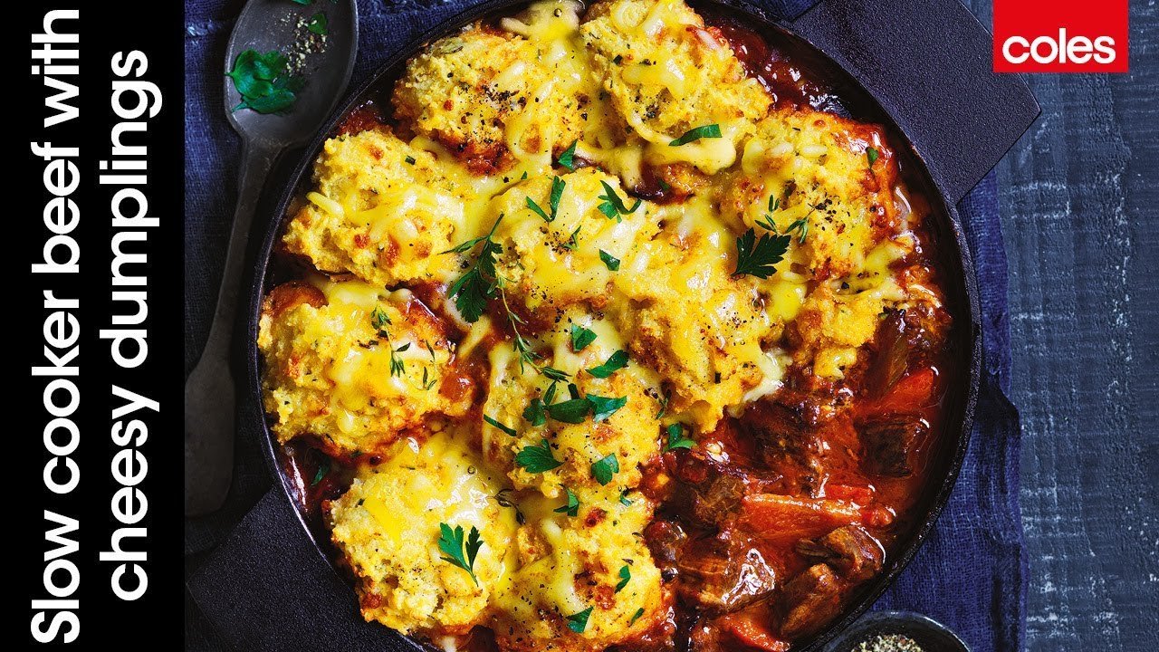 How to make slow cooker beef with cheesy dumplings (Instance 1) — Instance — Interactive video experience