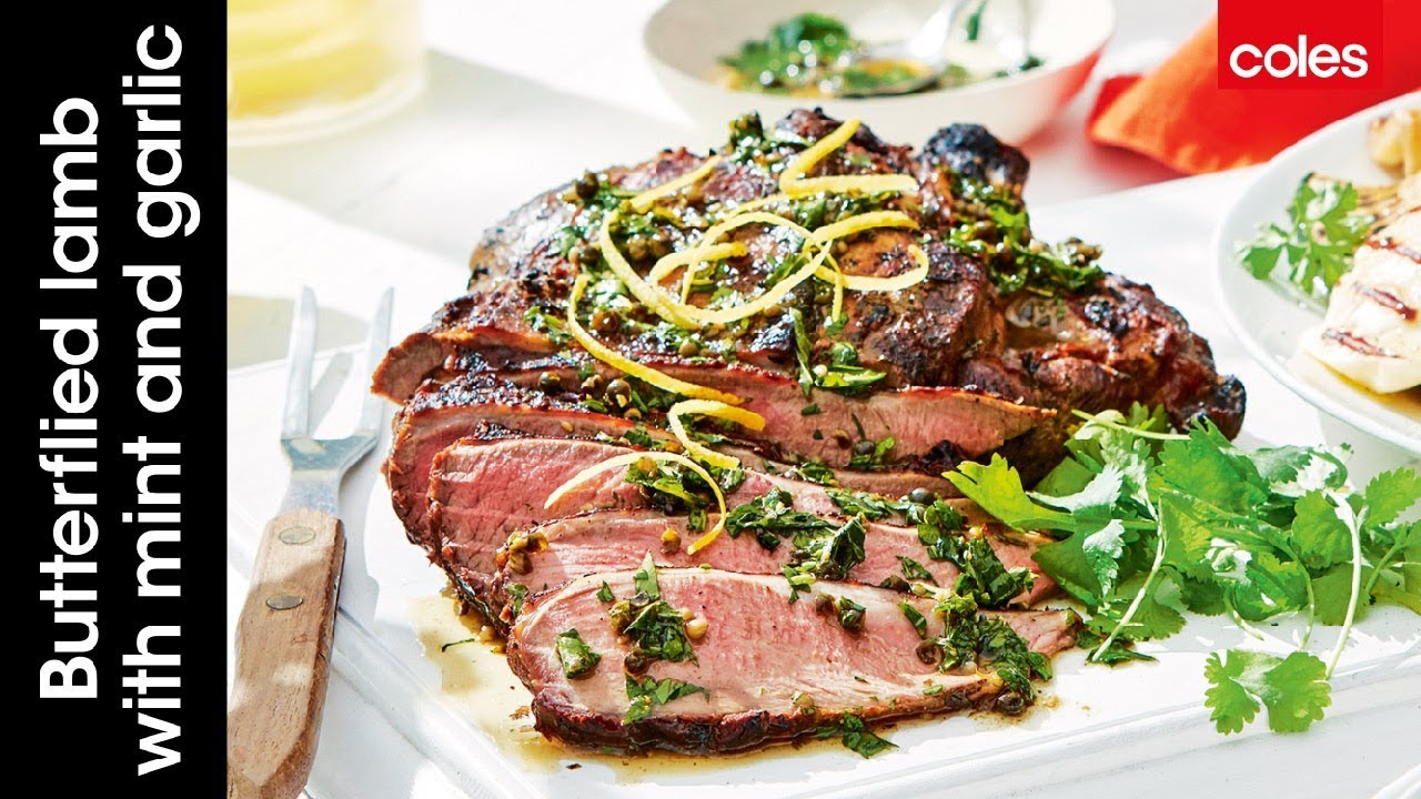How to make butterflied lamb with mint and garlic - product — Instance — Interactive video experience