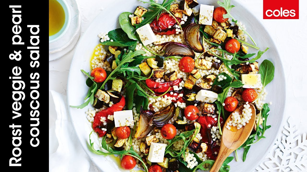 How to make a roast veggie & pearl couscous salad (Instance 1) — Instance — Interactive video experience