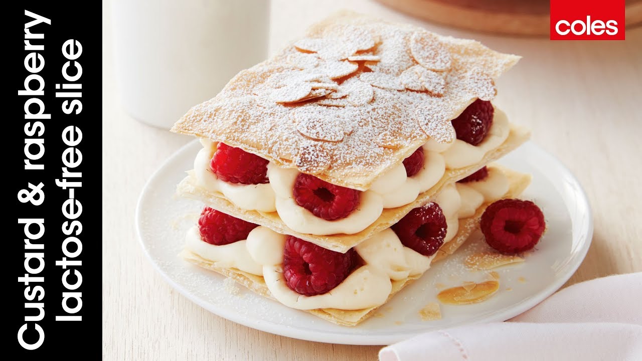 Custard & raspberry lactose-free layered slice (Instance 1) — Instance — Interactive video experience