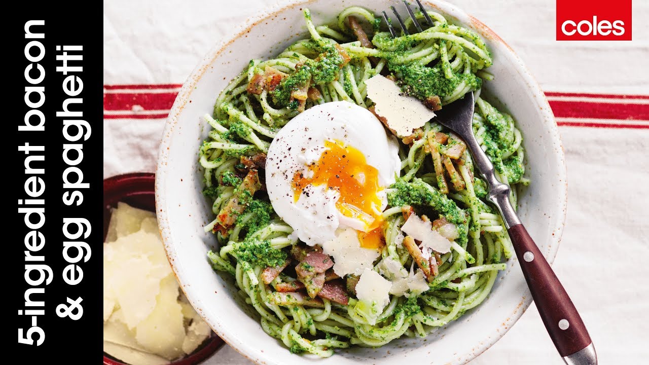 5 ingredient bacon & egg spaghetti (Instance 1) — Instance — Interactive video experience