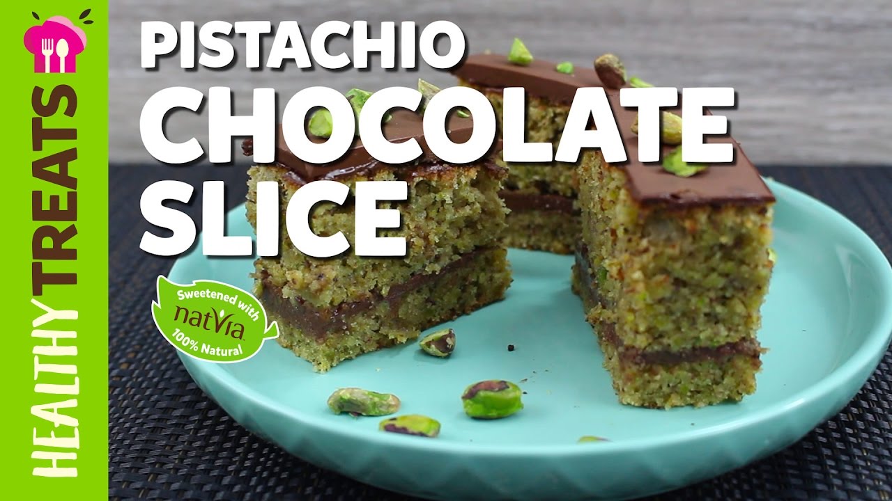Sugar Free Pistachio Chocolate Slice - Natvia's Healthy Treats & Dessert Recipes (Product Master 1) — Instance — Interactive video experience