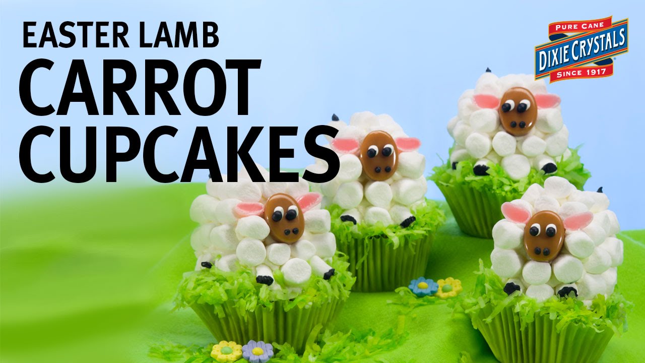 Marshmallow Easter Lamb Carrot Cupcakes  Recipe & Tutorial (Instance 1) — Instance — Interactive video experience
