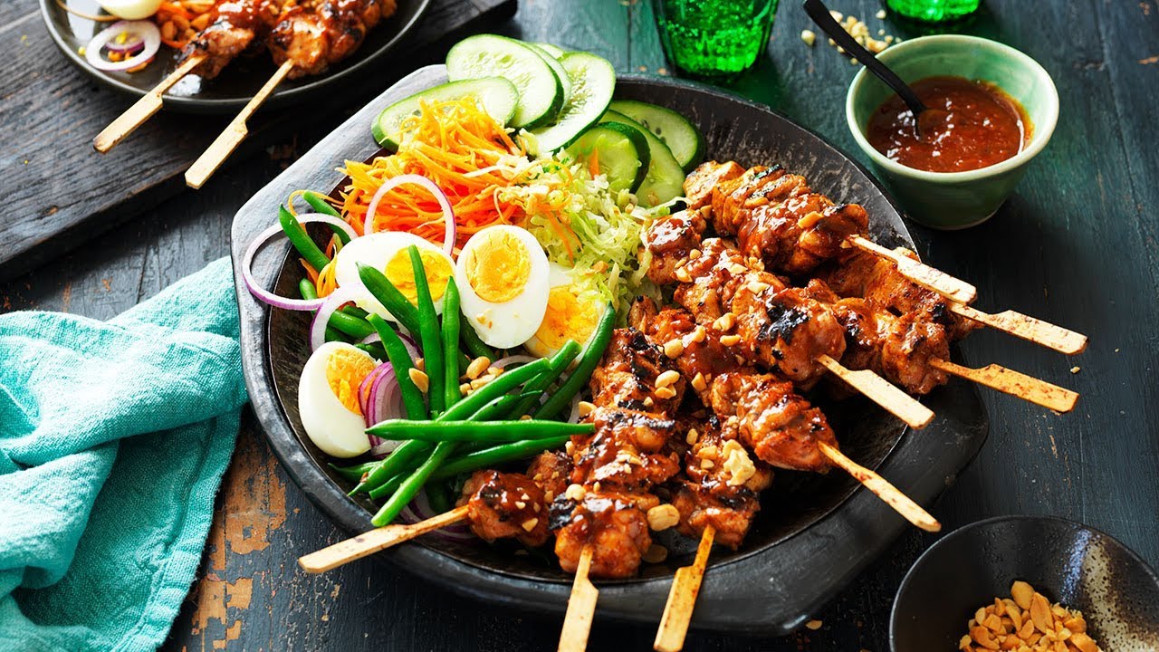 Chicken Satay Skewers with Gado Gado (Instance 1) — Instance — Interactive video experience