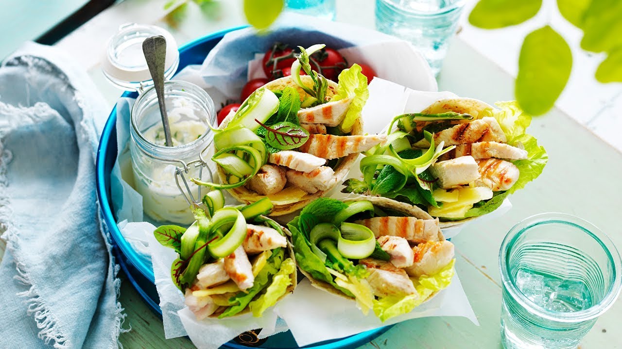 Chicken, mint & asparagus wraps (Instance 1) — Instance — Interactive video experience