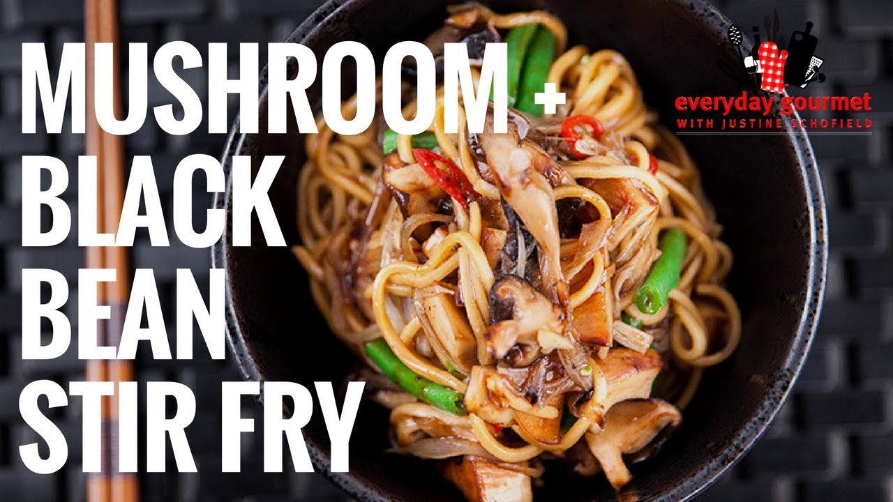 Mushroom and Black Bean Stir Fry | Everyday Gourmet S8 E30 (Instance 1) — Instance — Interactive video experience