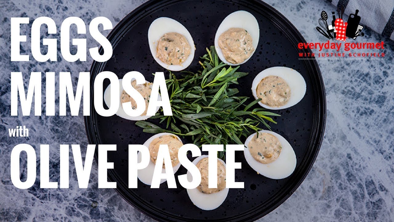 Eggs Mimosa with Olive Paste | Everyday Gourmet S8 E29 (Instance 1) — Instance — Interactive video experience