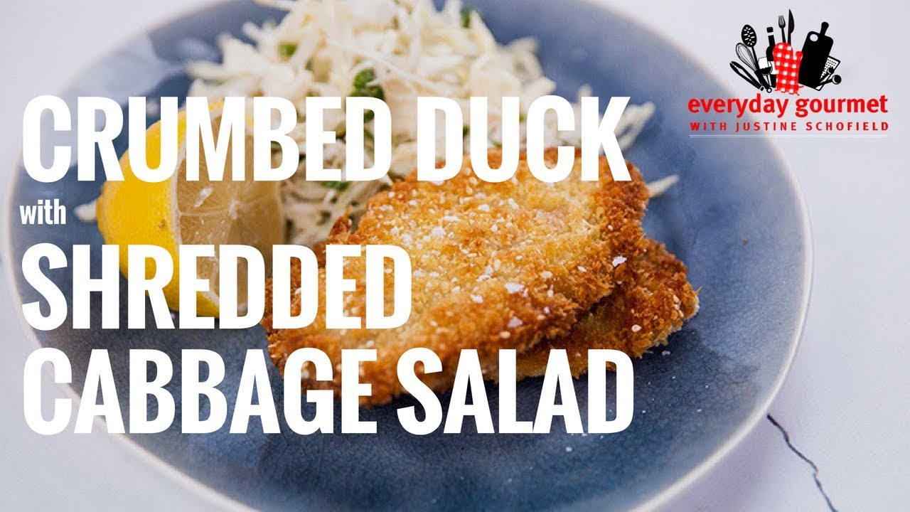 Crumbed Duck with Shredded Cabbage Salad | Everyday Gourmet S8 E29 (Instance 1) — Instance — Interactive video experience