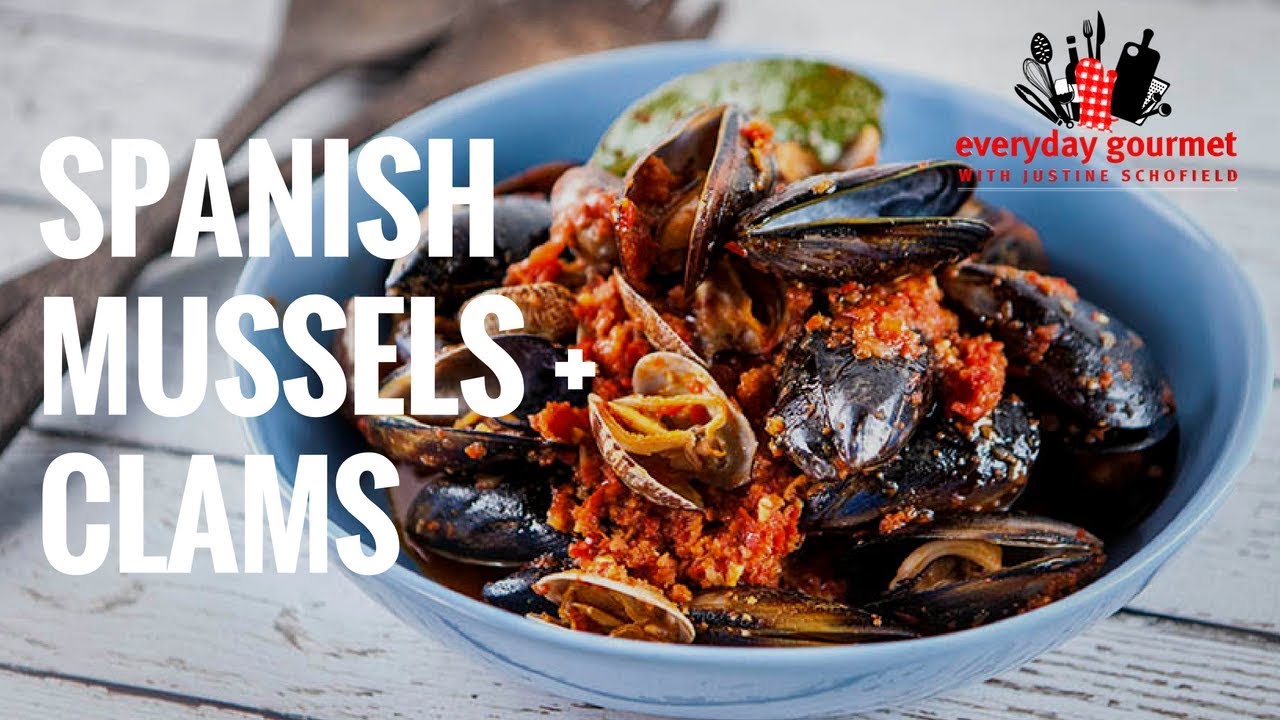 Spanish Mussels and Clams | Everyday Gourmet S7 E18 (Instance 1) — Instance — Interactive video experience