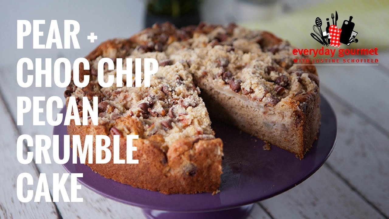 Pear and Choc Chip Pecan Crumble Cake | Everyday Gourmet S7 E14 (Instance 1) — Instance — Interactive video experience