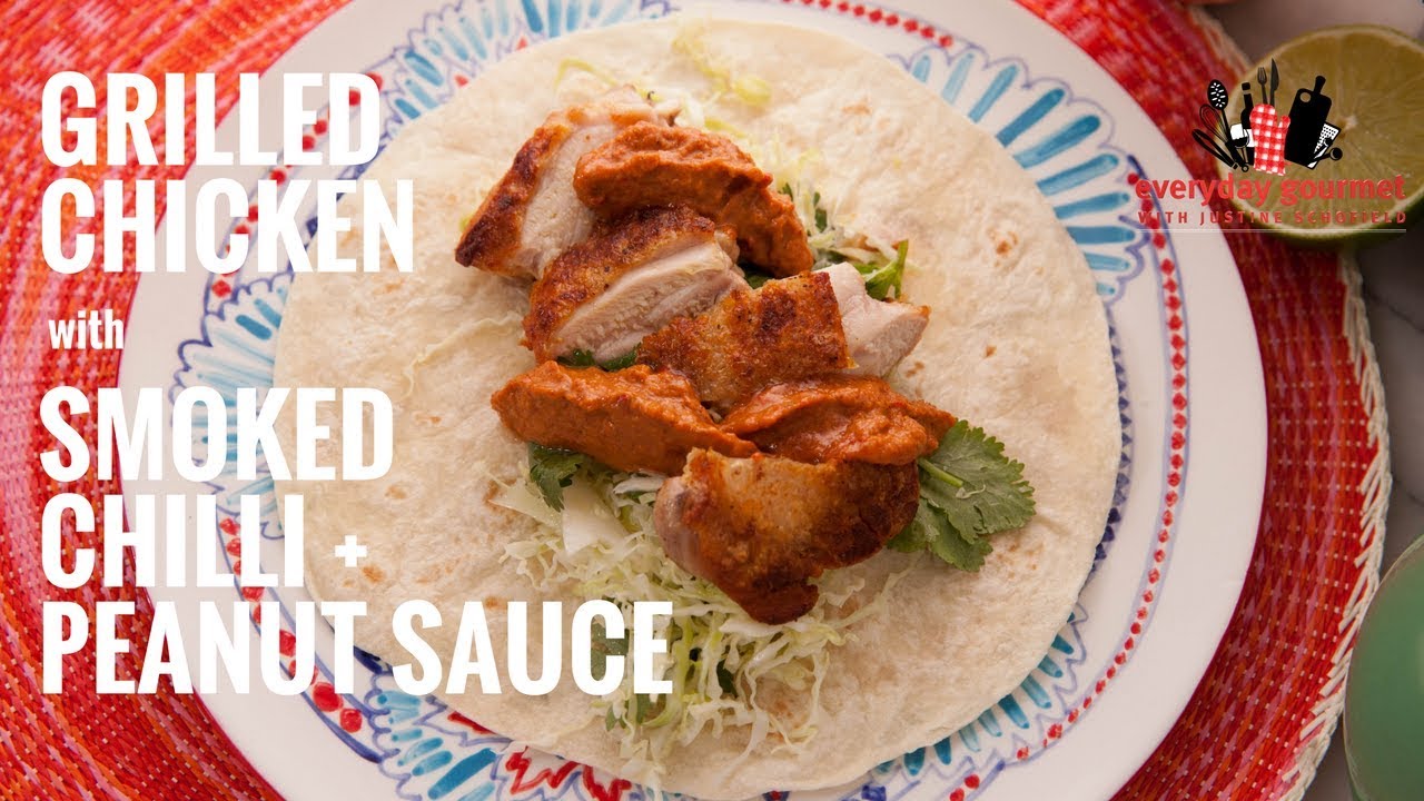 Grilled Chicken with Smoked Chilli and Peanut Sauce | Everyday Gourmet S6 E5 (Instance 1) — Instance — Interactive video experience