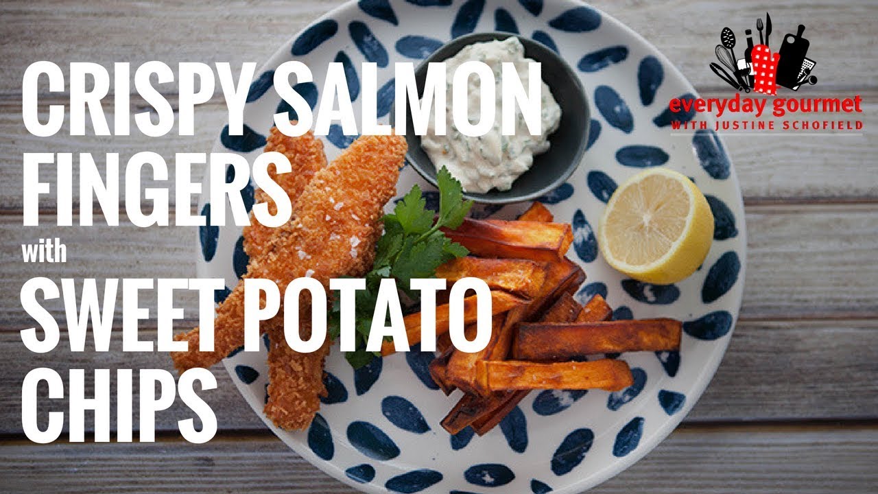 Crispy Salmon Fingers with Sweet Potato Chips | Everyday Gourmet S6 E87 (Product Master 1) — Instance — Interactive video experience