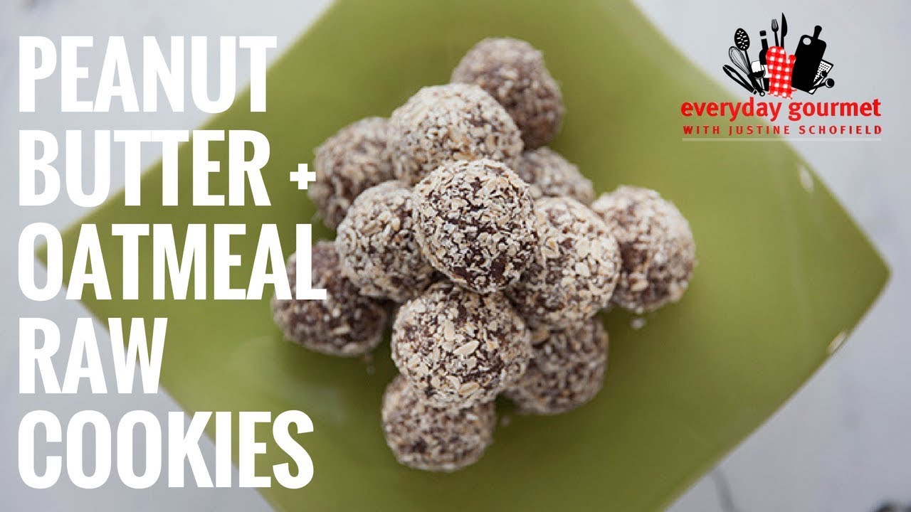 Mayvers Dark Roasted Peanut Butter and Oatmeal Raw Cookies | Everyday Gourmet S6 E68 (Instance 1) — Instance — Interactive video experience
