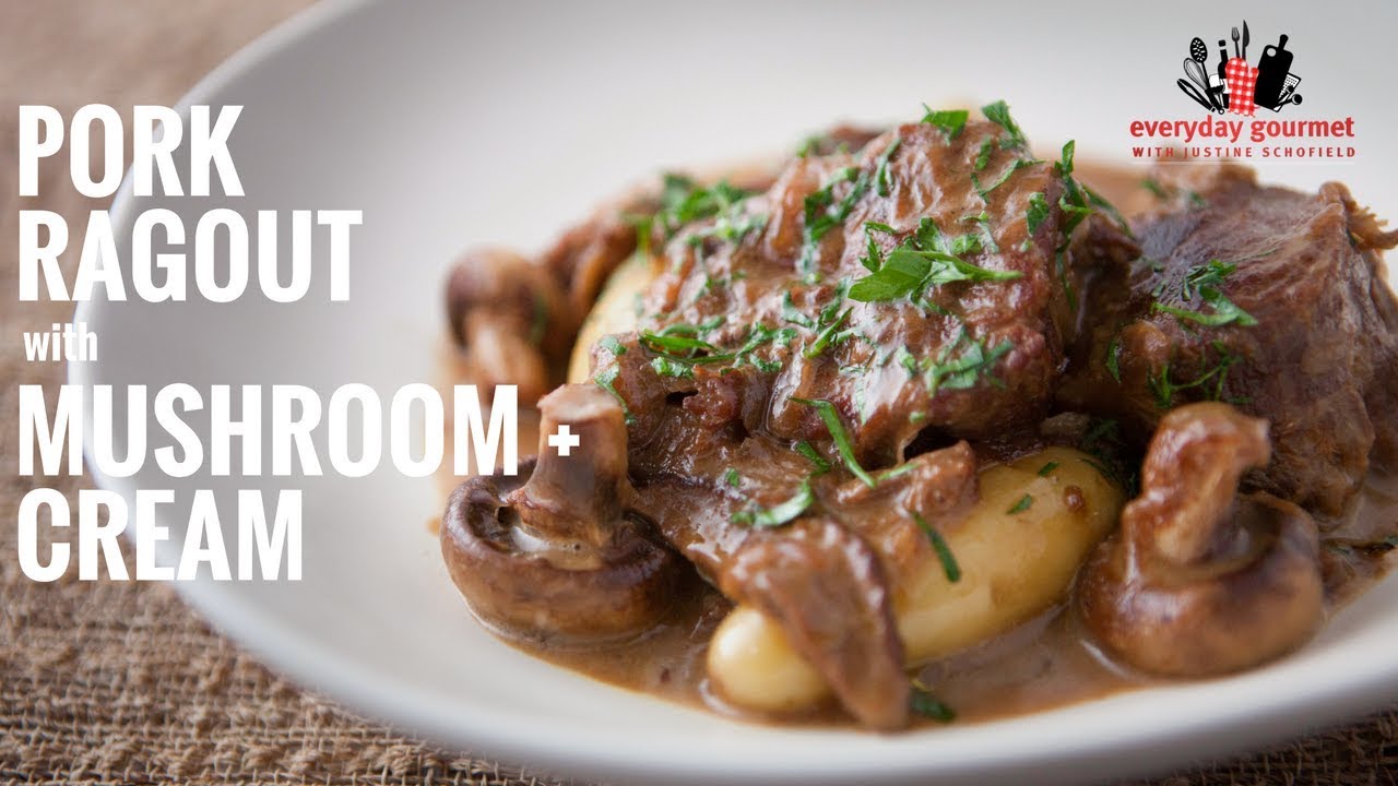 Pork Ragout with Mushroom and Cream | Everyday Gourmet S6 E34 (Instance 1) — Instance — Interactive video experience