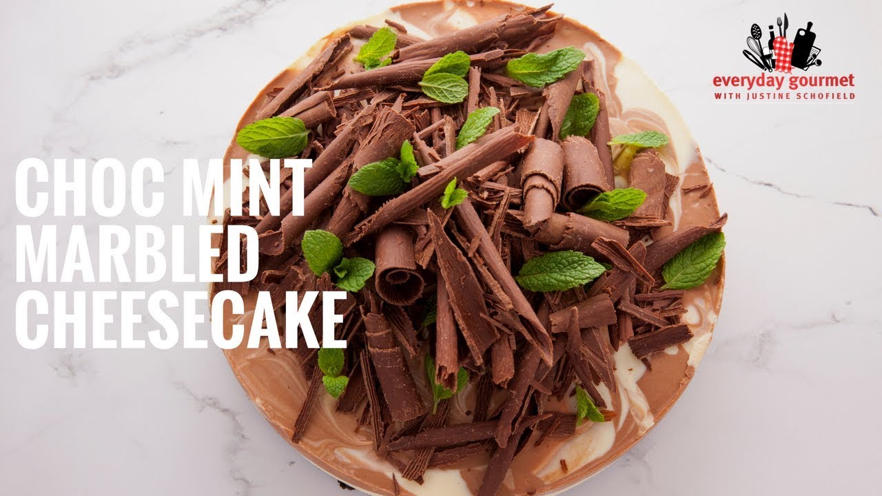 Choc Mint Marbled Cheesecake | Everyday Gourmet S6 E25 (Instance 1) — Instance — Interactive video experience