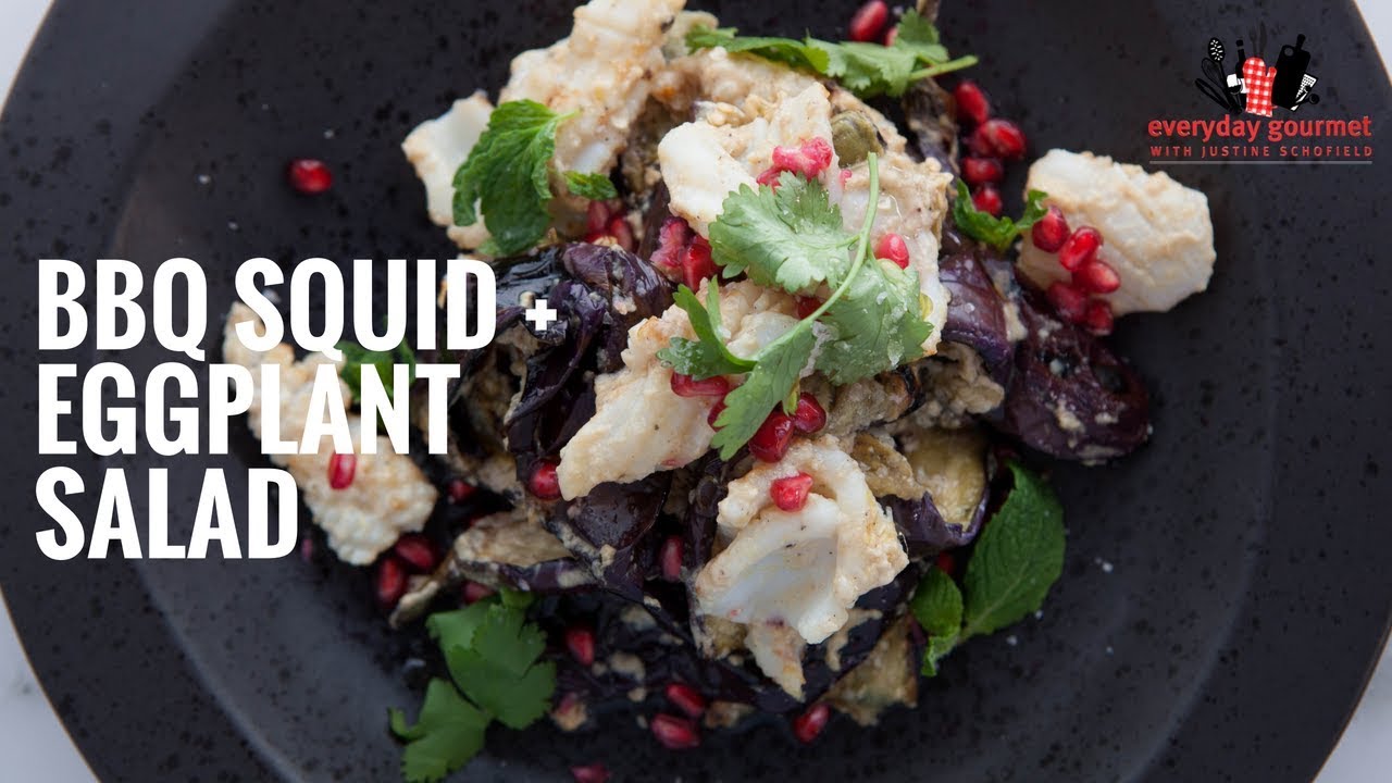 BBQ Squid and Eggplant Salad | Everyday Gourmet S6 E22 (Instance 1) — Instance — Interactive video experience