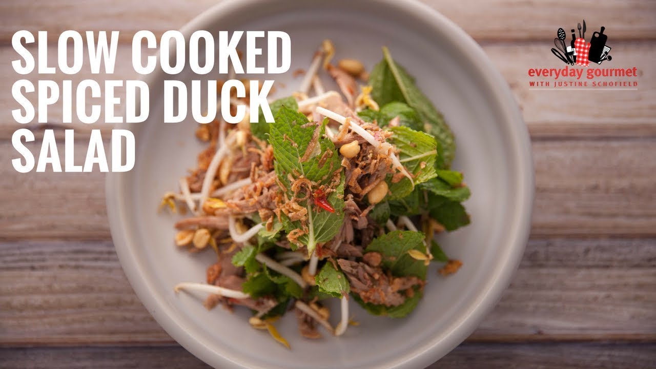Slow Cooked Spiced Duck Salad | Everyday Gourmet S6 E14 (Instance 1) — Instance — Interactive video experience