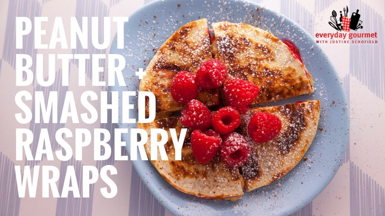 Peanut Butter and Smashed Raspberry Wraps | Everyday Gourmet S6 E12 (Instance 1) — Instance — Interactive video experience