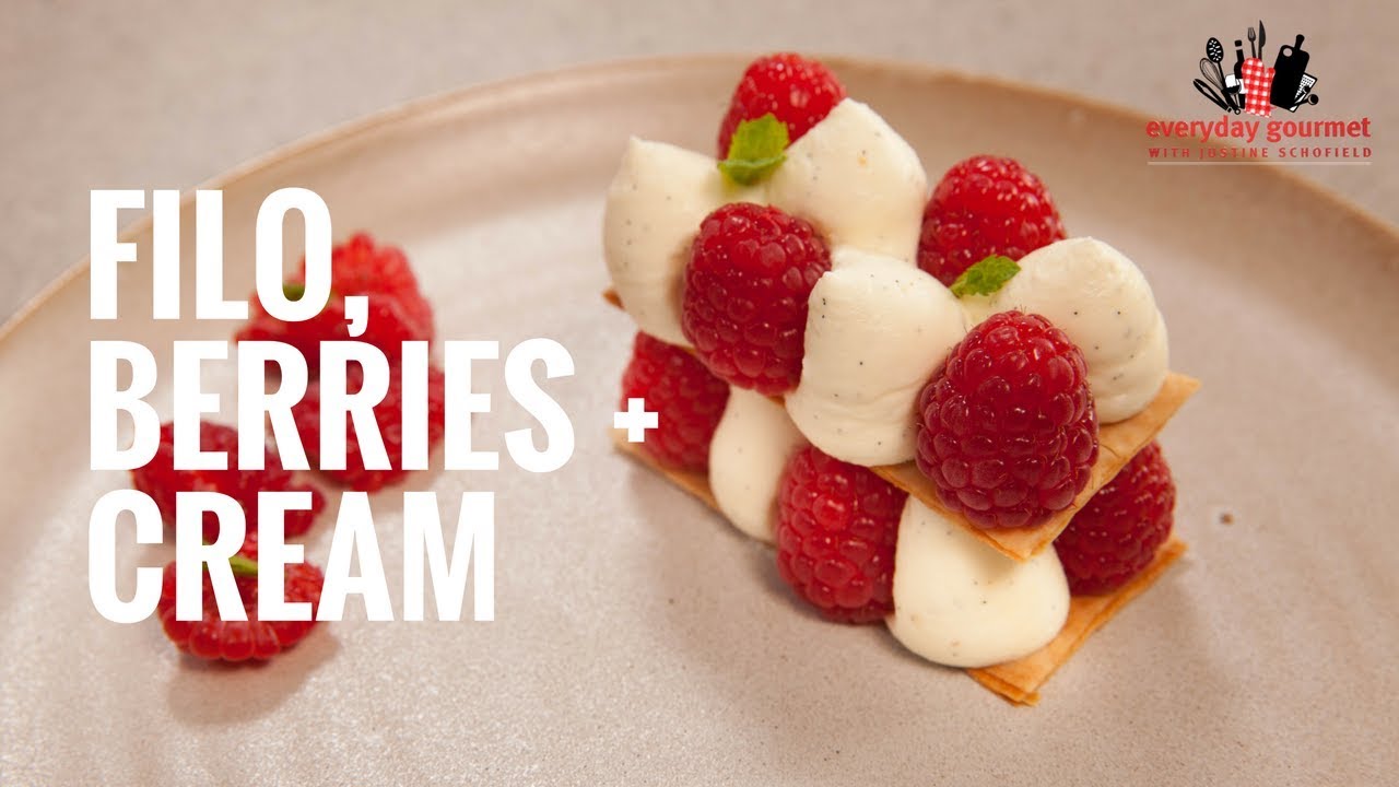 Filo, Berries and Cream | Everyday Gourmet S6 E13 (Instance 1) — Instance — Interactive video experience
