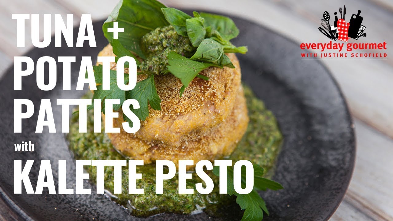 Tuna and Potato Patties with Kalette Pesto | Everyday Gourmet S8 E88 (Instance 1) — Instance — Interactive video experience