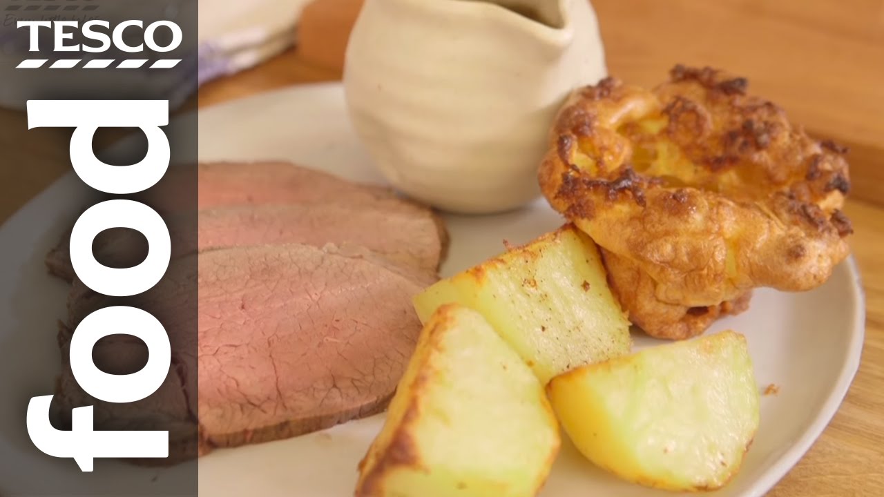 Roast Beef and Yorkshire Pudding Recipe | #TescoHelpSquad with SORTEDfood (Product Master) #13871 — Interactive video experience
