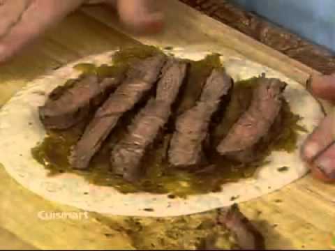 Cuisinart Carmelized Onion Steak & Gruyere Quesadillas Recipe Video (Instance 1) — Instance — Interactive video experience