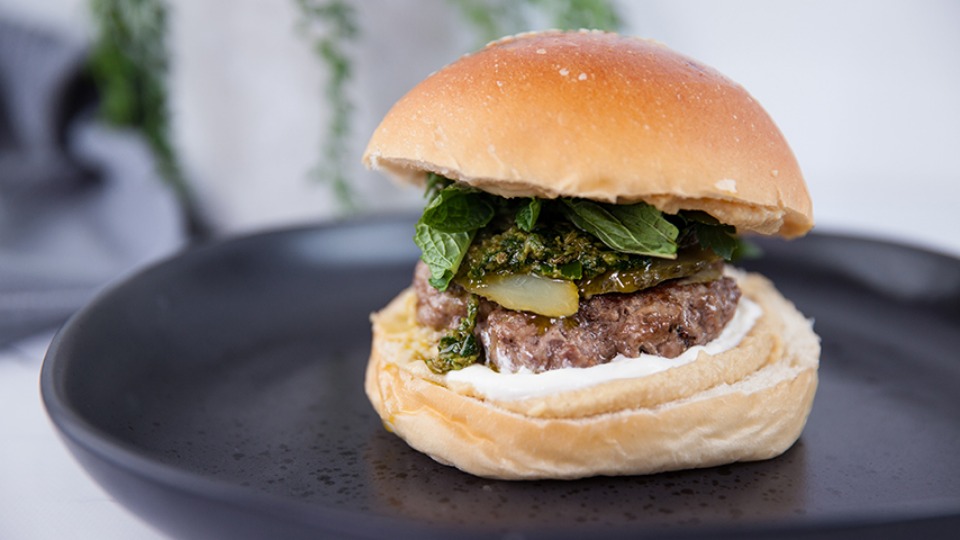 Lamb and Yemeni Zhug Burger | Everyday Gourmet S8 E12 (Instance 1) — Instance — Interactive video experience
