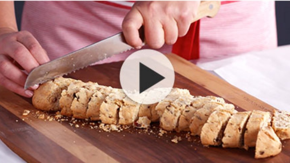 Hazelnut and Dried Cherry Biscotti (Product Master) — Instance — Interactive video experience