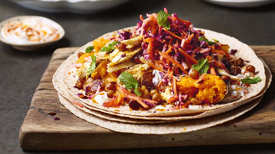 Harissa roast chicken fajitas recipe (Product) — Instance — Interactive video experience