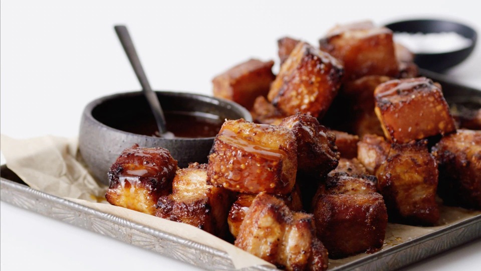 Air fryer sticky pork belly bites - product — Instance — Interactive video experience