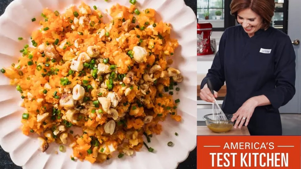 Chopped Carrot Salad with Fennel, Orange, and Hazelnuts - Product — Instance — Interactive video experience