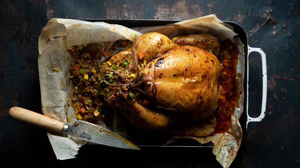 Savoury rice-stuffed chicken - product — Instance — Interactive video experience