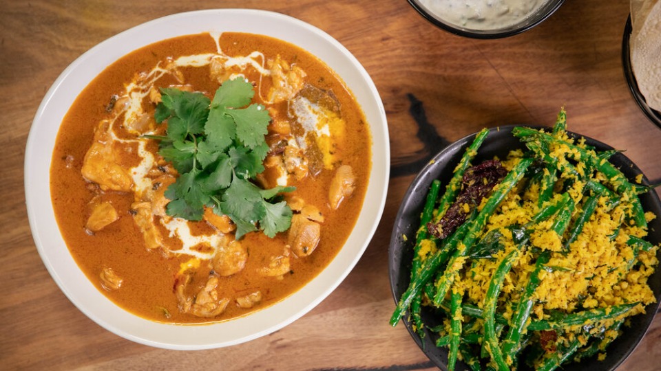 Butter Chicken with Raita and Foogath - IU — Interactive video experience
