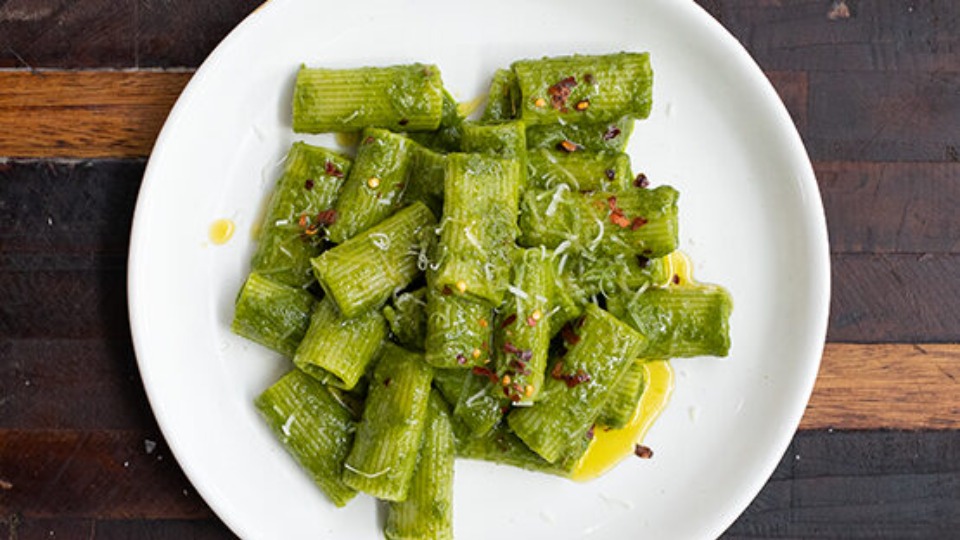 Rigatoni with Kale, Garlic and Lemon - product — Instance — Interactive video experience