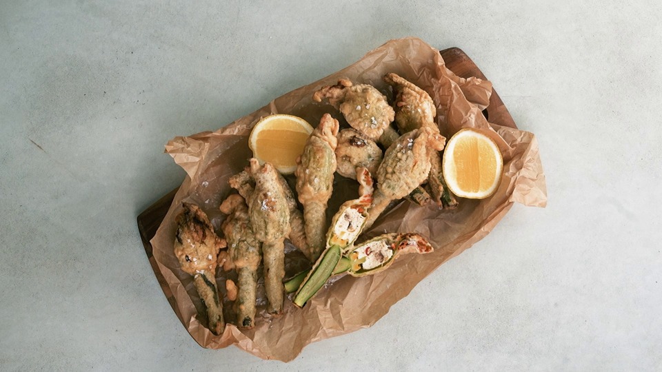 Stuffed Zucchini Flowers - product — Instance — Interactive video experience