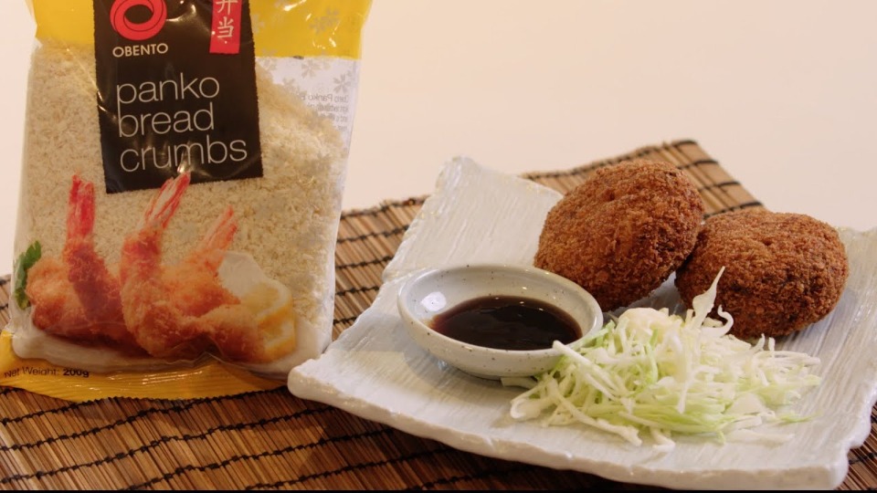 Beef Mince Katsu (Menchi Katsu) with Tonkatsu Sauce — Interactive video experience