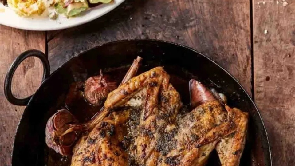 Spatchcocked Roast Chicken & Roquefort Salad - product — Instance — Interactive video experience