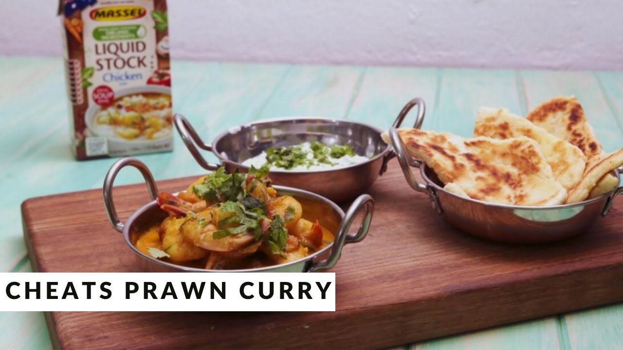 Cheats Prawn Curry with Raita Yoghurt Nann by Khanh Ong — Interactive video experience