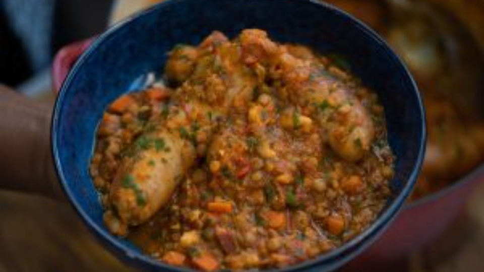 Sausage and Lentil Casserole — Interactive video experience